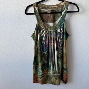 Vintage blue and green abstract